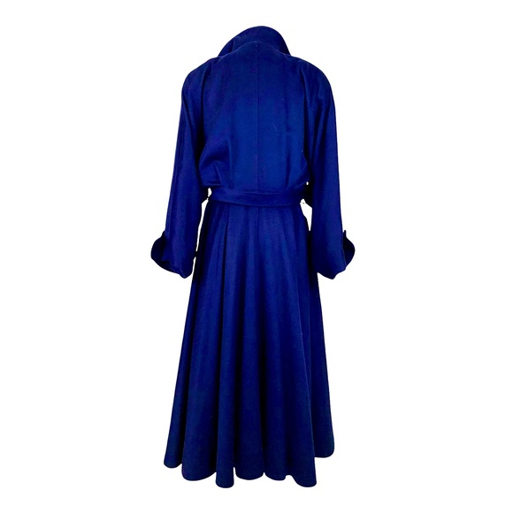 PIAZZA SEMPIONE WOOL/CASHMERE EXTRA LONG COAT IN NAVY - Picture 6 of 12